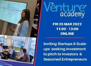 The 2022 Venture Academy - Mar 25 - 10:00 - 12:00 - Apply to Pitch